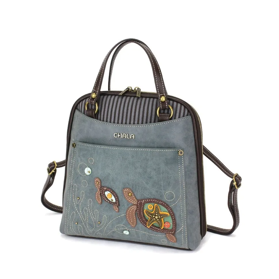 Convertible Backpack-Purse by Chala-Paw, Sunflower, Dragonfly, Sloth, Butterfly and Turtle Vegan*