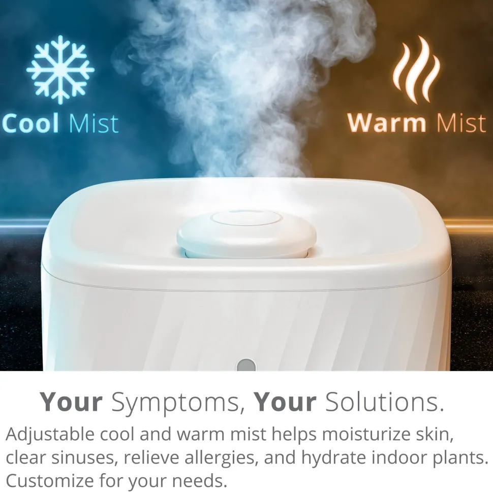 Cool and Warm Humidifier by Miko - Miko Ultrasonic Humidifier, Cool or Warm Mist