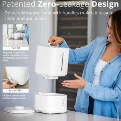 Cool and Warm Humidifier by Miko - Miko Ultrasonic Humidifier, Cool or Warm Mist