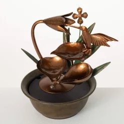 COPPER HUMMINGBIRD FOUNTAIN Made in the USA!