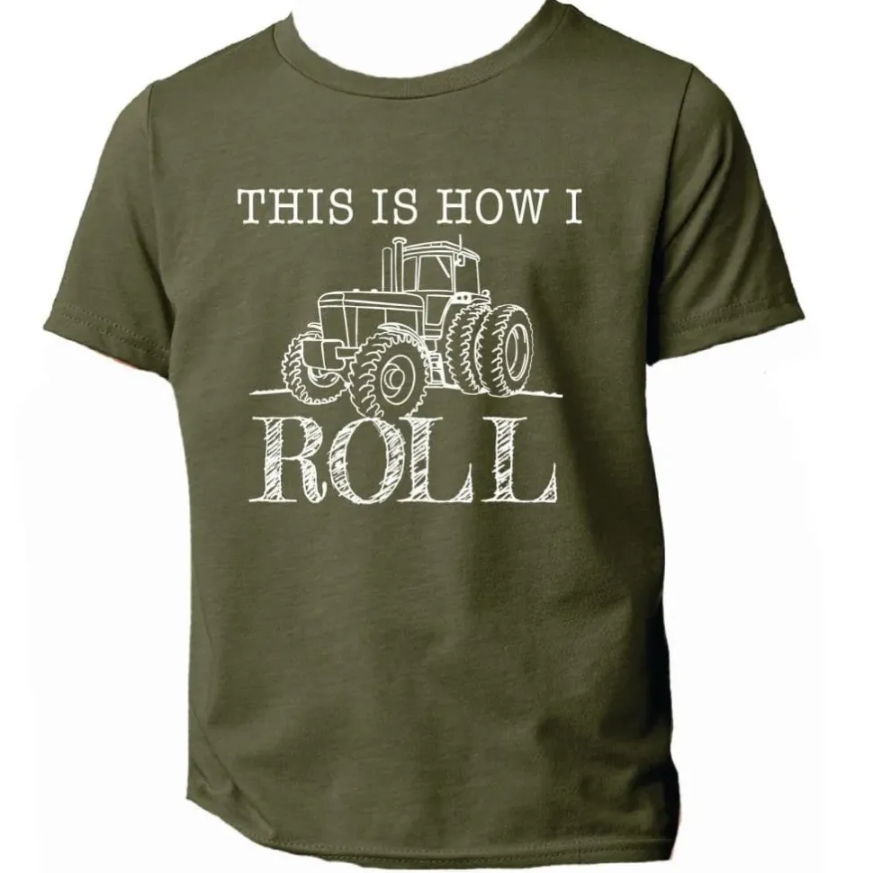 Country Boys "This is How I Roll" Tractor T-Shirt Green*