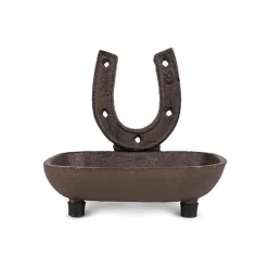 Country Decor: Rusted Iron Horse Shoe Soap Dish