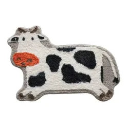 Cow Bathmat 73cm X 55cm Polyester