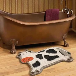 Cow Bathmat 73cm X 55cm Polyester