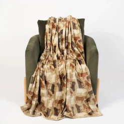 Cow Camo Plush Throw Blanket Great Gift for Cow Lovers