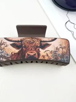 Cow Hair Claw Clips