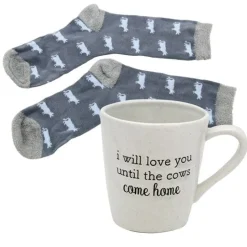 Cows Come Home Sock and Mug Gift Set