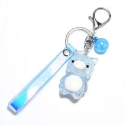 Crackled Acrylic Pig KeyChain, Lights Up! Super Cute for Kids*