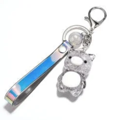 Crackled Acrylic Pig KeyChain, Lights Up! Super Cute for Kids*