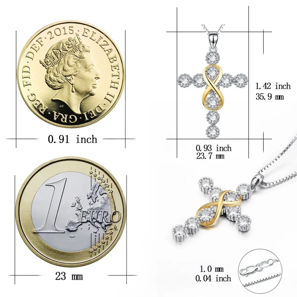 Cross Necklace Pendant Sterling Silver