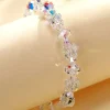 Crystal Butterfly Beaded Bracelets Multi Colors