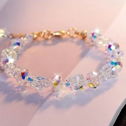 Crystal Butterfly Beaded Bracelets Multi Colors