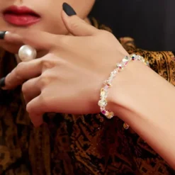 Crystal Butterfly Beaded Bracelets Multi Colors