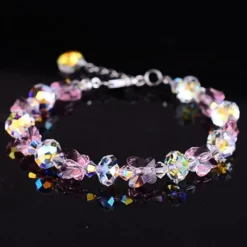 Crystal Butterfly Beaded Bracelets Multi Colors