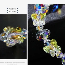 Crystal Butterfly Beaded Bracelets Multi Colors