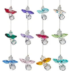 Crystal Guardian Angel Suncatchers in Birthstone