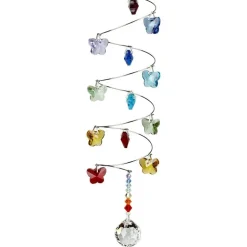 Crystal Spiral Rainbow Butterflies Suncatchers
