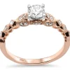 .62ct 14K Rose Gold Diamond Engagement Ring Size 6.5 G SI Natural Diamonds