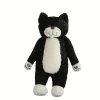 Cuddly Kitty Plush Pillow Tuxedo Cat Black and White