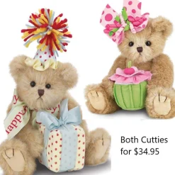Cupcake & Birthday Bears by Bearington-Poseable and So CUTE! *