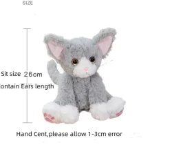 Curly Coat Devon Rex Plush Kitty Cat