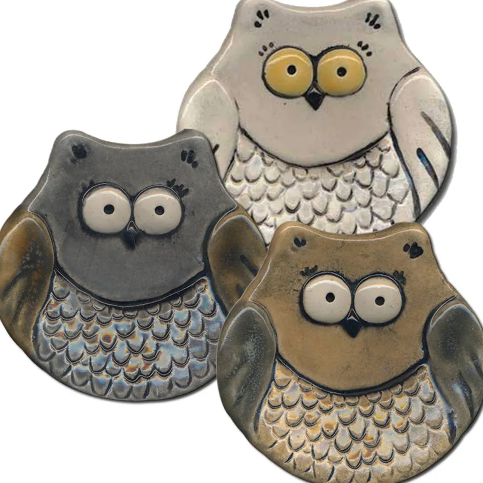 Cute Ceramic Owl Dish: Mini 3" Owls Handmade in the USA