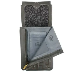 Dachshund CRISS Cellphone Crossbody Bag-Gray, Vegan by Chala