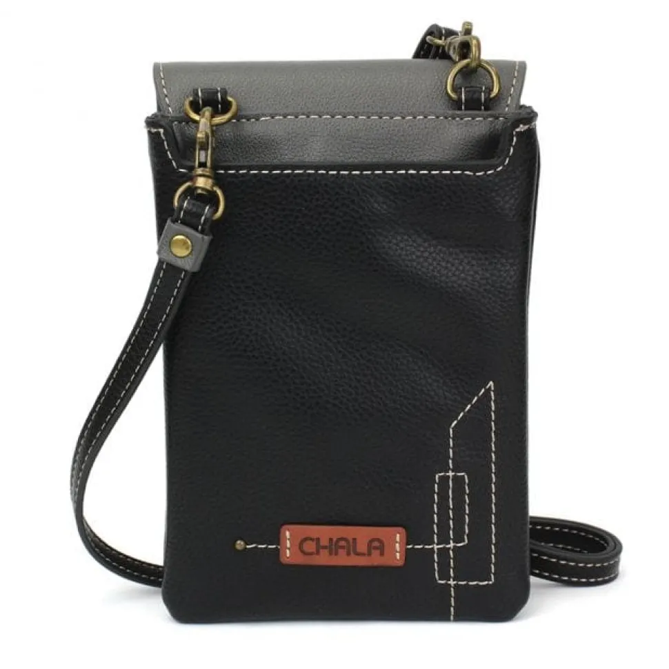 Dachshund CRISS Cellphone Crossbody Bag-Gray, Vegan by Chala