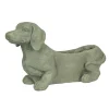 Dachshund Stone Finish Planter Realistic