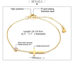Dainty Cross Bracelet