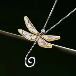 Dainty Dragonfly Sterling Silver Jewelry Earrings and Necklace Handmade Works of Art!