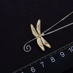 Dainty Dragonfly Sterling Silver Jewelry Earrings and Necklace Handmade Works of Art!
