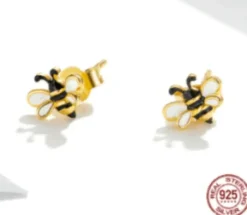 Dainty Honey Bee Necklace and Earrings Each or SET 925 Sterling Silver*