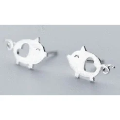 Dainty Pigs with Hearts Jewelry
