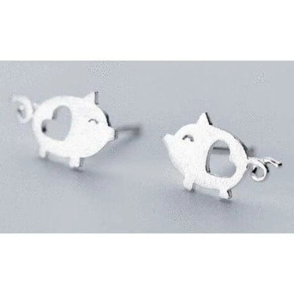 Dainty Pigs with Hearts Jewelry