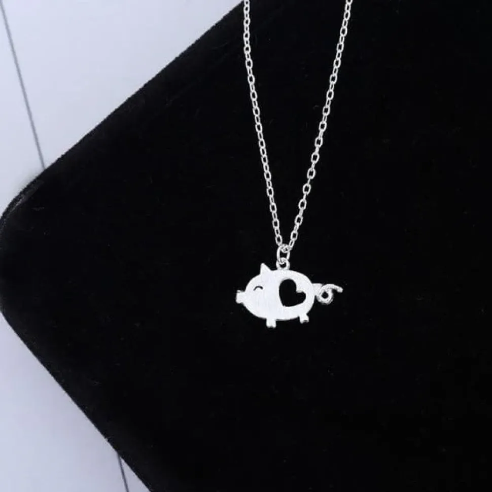 Dainty Pigs with Hearts Jewelry