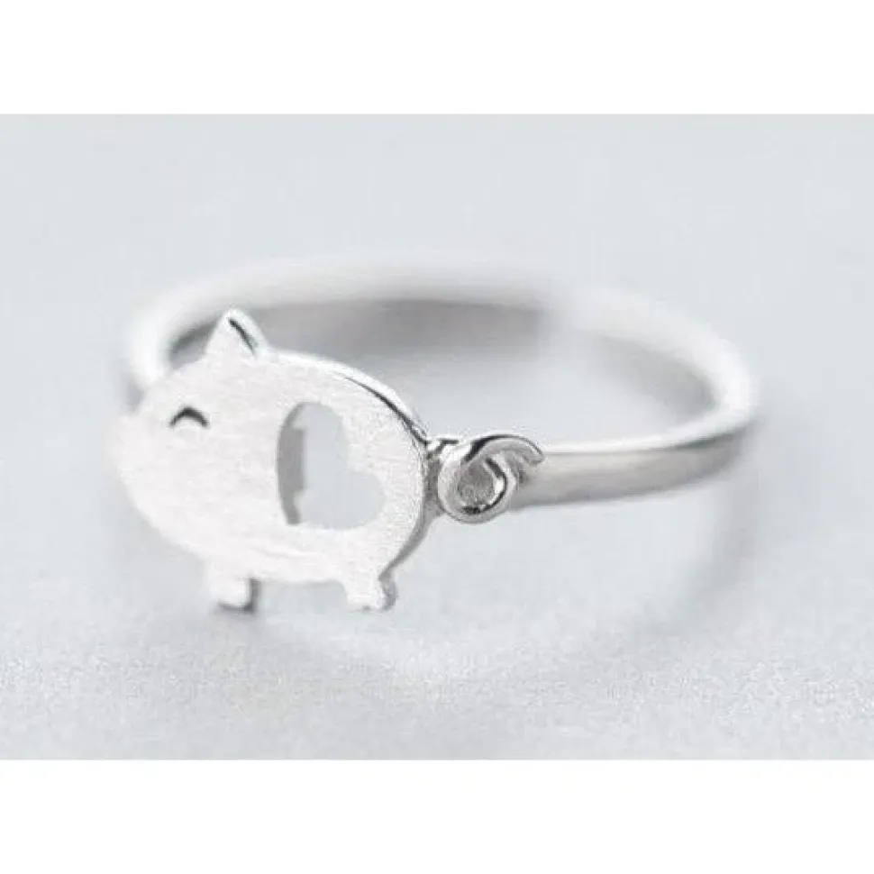 Dainty Pigs with Hearts Jewelry