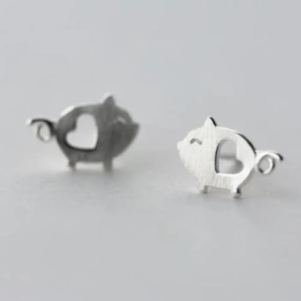 Dainty Pigs with Hearts Jewelry
