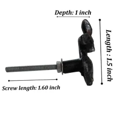 Deer Metal Drawer Pulls Knobs with Distressed Bronze Finish ( set of 6 )