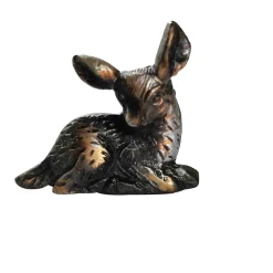 Deer Metal Drawer Pulls Knobs with Distressed Bronze Finish ( set of 6 )