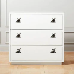 Deer Metal Drawer Pulls Knobs with Distressed Bronze Finish ( set of 6 )