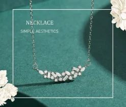 Delicate Multi-Shape Gemstone Necklace Feminine Fine 925 Sterling Silver