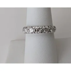 Diamond 5 Stone Anniversary Band .95ctw Of Sparkling Diamonds in 14K White Gold