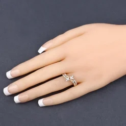 Diamond Butterfly Ring 14K Yellow Gold