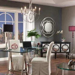 Dione 6-Lght Chandelier Plshd Nckl