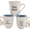 Dog & Cat Lover Mugs by Blue Sky Clayworks Dog Mom/ I Love My Grandog/Crazy Cat Lady
