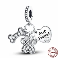 Dog Charm Collection Pandora Style Charms Sterling Silver Boston, Frenchie, Chi, Schnauzer, Puppy