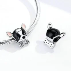 Dog Charm Collection Pandora Style Charms Sterling Silver Boston, Frenchie, Chi, Schnauzer, Puppy