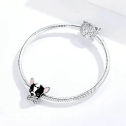 Dog Charm Collection Pandora Style Charms Sterling Silver Boston, Frenchie, Chi, Schnauzer, Puppy