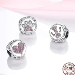 Dog Charm Collection Pandora Style Charms Sterling Silver Boston, Frenchie, Chi, Schnauzer, Puppy